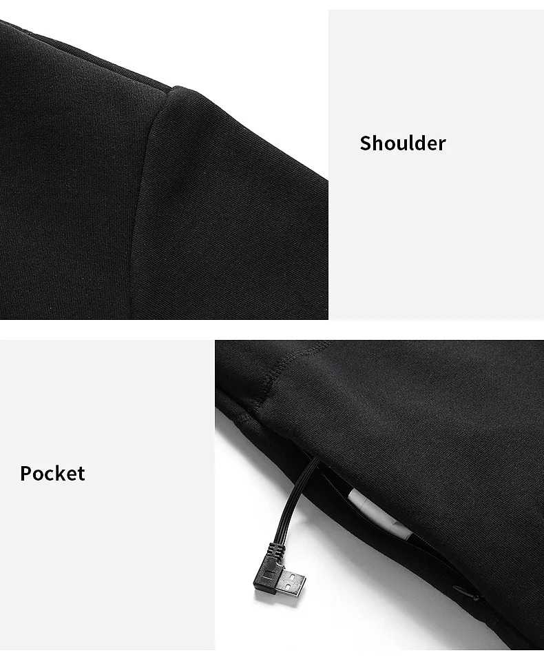 Heated Underwear Suit Winter Outdoor Thermal Heated Jacket Men Ski Suit USB Electric Heating Clothing Fleece Thermal Long Johns