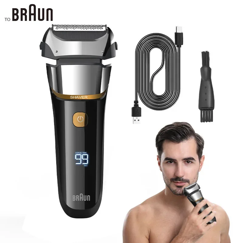 Оригинальная электробритва toBRAUN 7450C 4D для мужчин, перезаряжаемая бритва для бритья бороды, триммер для парикмахера