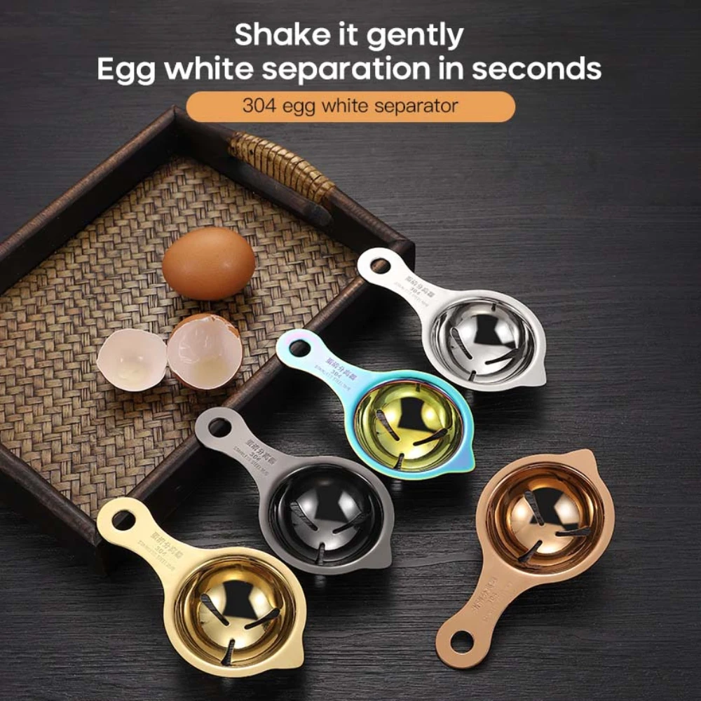 

Stainless Steel Egg White Yolk Separator Tool Baking Accessories Kitchen Tool Egg Divider Baking Cooking Hand Egg Gadget