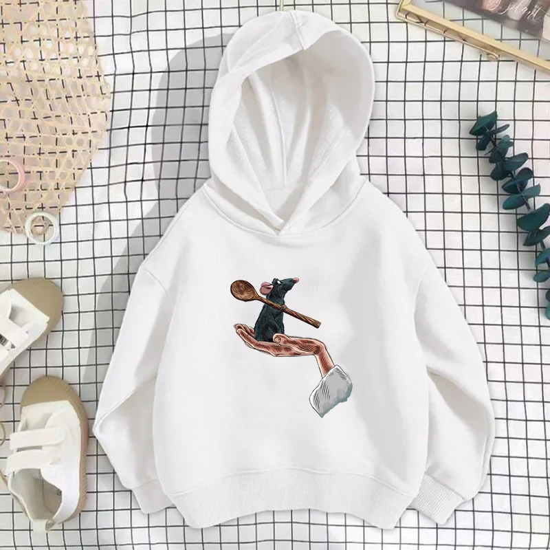 

Disney Children Hoodies Ratatouille Girl Boy Kids Pullover Anime Casual Clothes Kid Kawaii Mouse Tops Sweatshirts Clothing