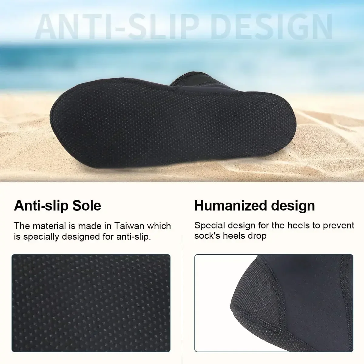 Beach Socks Sand Neoprene 3mm Snorkeling Anti-fog Keep Warm For DivING Surfing Volleyball