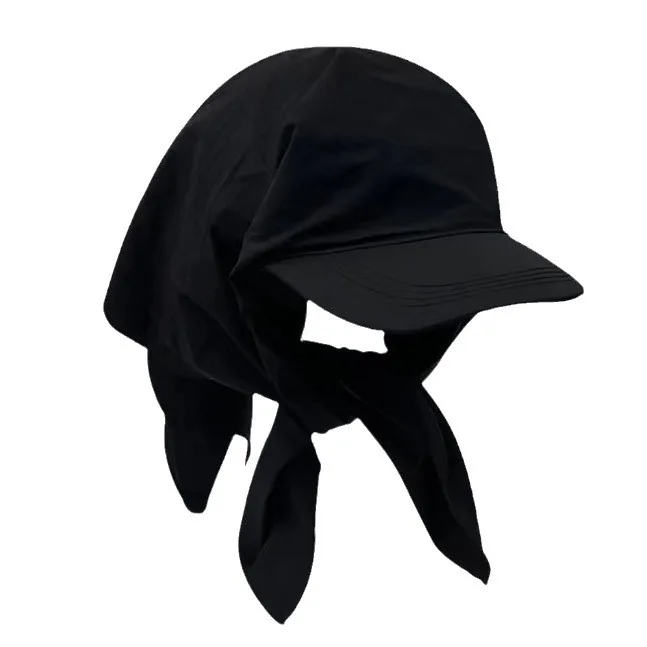 New Bandana Scarf Hat Cap Sunscreen Hedging Cap Printed Brim Baseball Cap Sunshade Hooded Scarf Headpiece Headscarf Baseball Hat