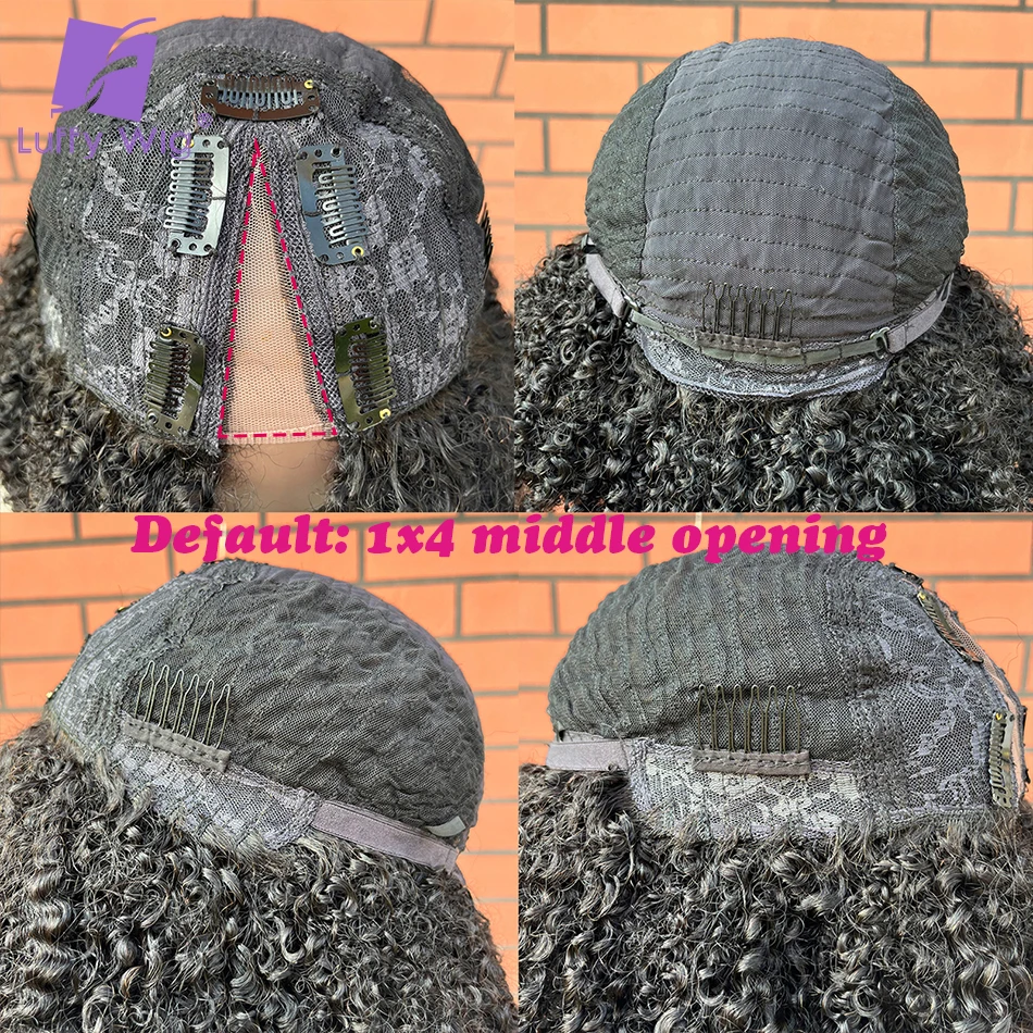 V자형 가발 루즈 딥 웨이브 200% 밀도 인모 글루리스 노 리브 아웃 업그레이드 U자형 가발 풀 헤드 클립인 하프 가발