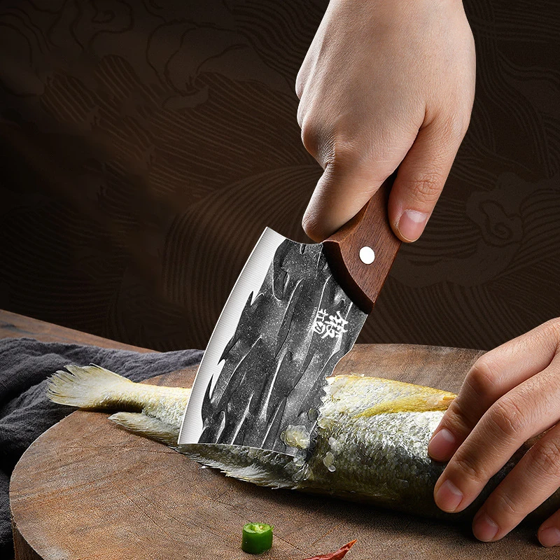 Household Mini Vegetable Slicing Knife Kitchen Meat Cleaver Bone Cleaver Stainless Steel Barbecue Knife Fish Carving kitchen knife meat cleaver