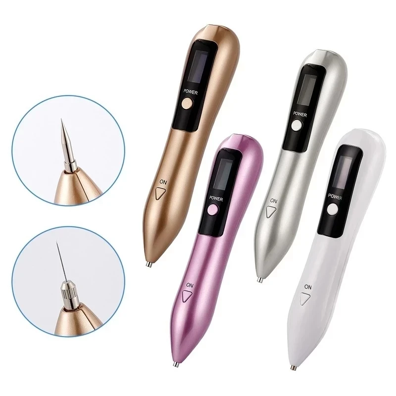 LCD Plasma Pen 9 level Laser Mole Removal Skin Corn Freckle Tag Nevus Dark Age Sweep Spot Tattoo Remover Electric Machine Skin Tag Removal Tool Skin Tag Removal Pen