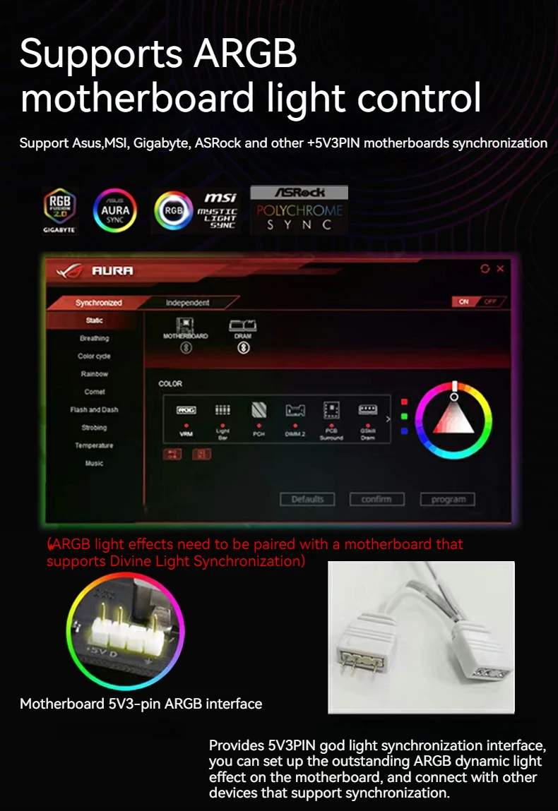 JM-5 High Performance PC Case Fan Strong Heat Dissipation Cooling Case Fans Comp