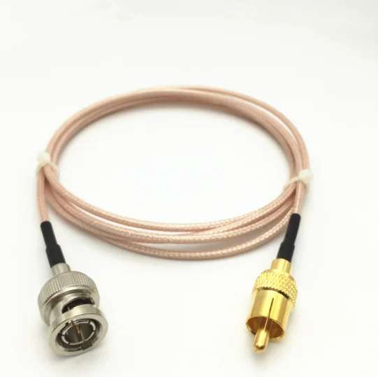 RG179 Cable BNC Male to RCA Male Connector RF Pigtail Caoxl Jumper Cable 75 Ohm Q9/RCA-JJ video cable rg179 cable connector