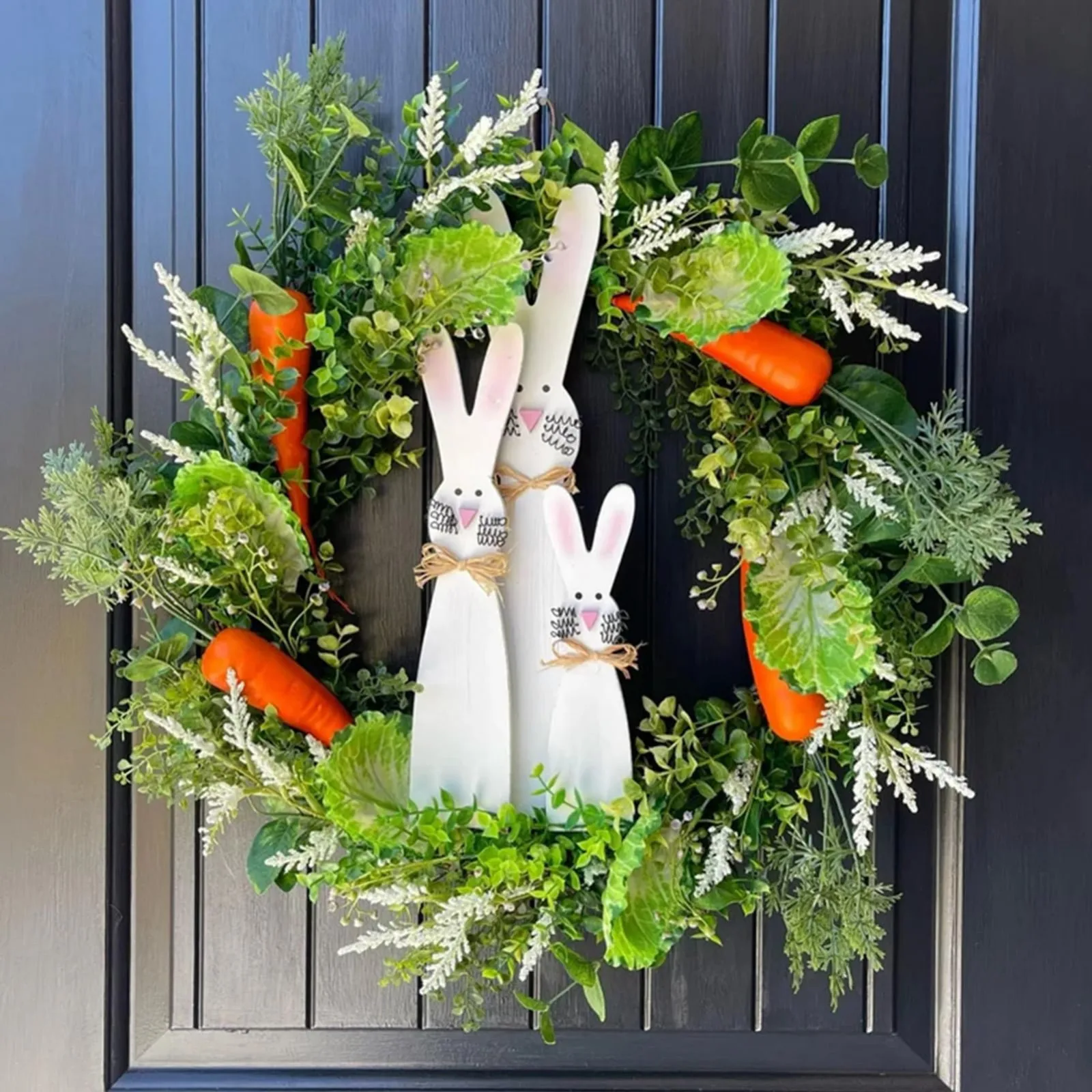 

Easter Bunny Wreath | Easter Wreath For Front Door Easter Decor Whimsical Decor Realistic Looking Wreath Decoration Room Decor