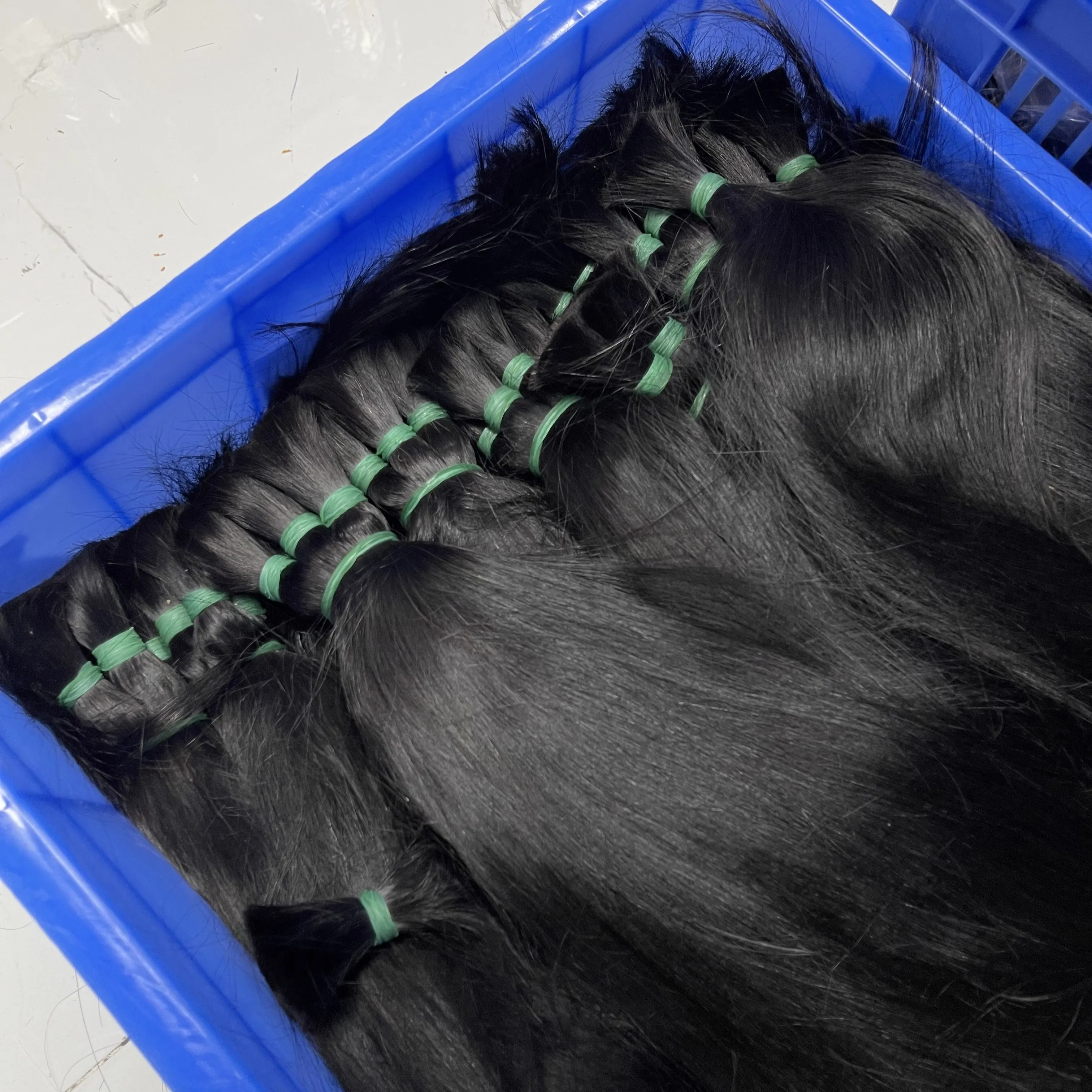 Hair Salon Use Bone Straight Human Hair Natural Virgin Straight Human Extensions Easy To Splite No Weft Real
