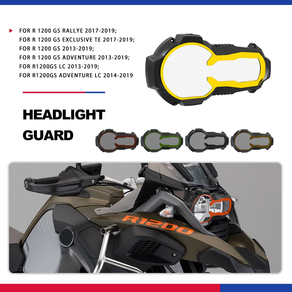 

FOR BMW R1200GS R 1200 GS Rallye ADV LC Adventure Motorcycle Accessorie Headlight Guard Lens Front Lamp Cover Fluorescent Covers