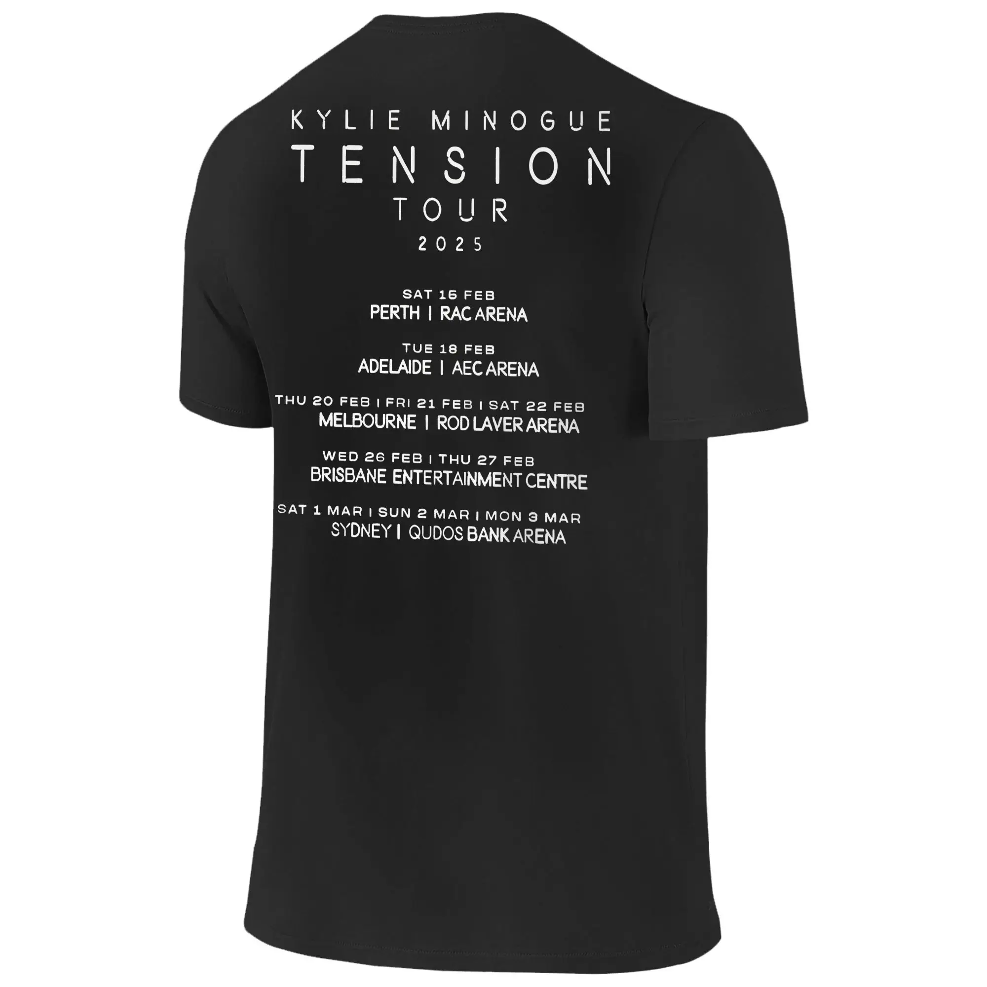 Novelty Kylie Minogue 2025 Tension Tour T-Shirts for Men