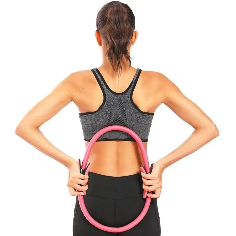 Pilates Ring With Double Handles For Fitness And Yoga Exercises_voghion.com
