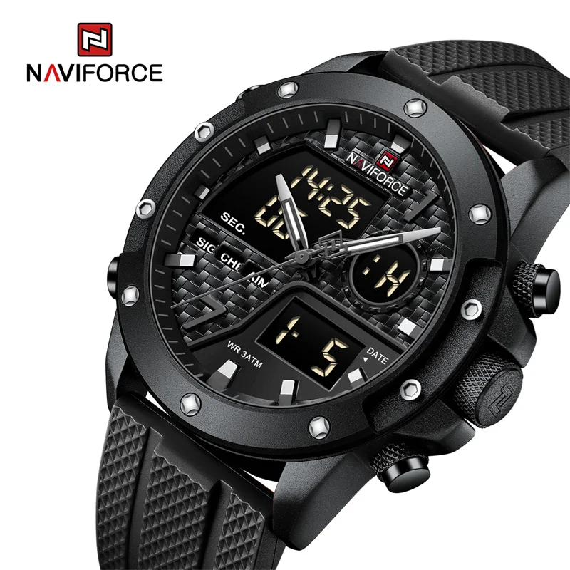 

NAVIFORCE Luxury Brand Men's Sports Watches LED Digital Clock Male Military Chronograph Quartz Wristwatch Relogio Masculino 2024