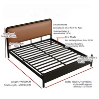 Минималистичный металлический каркас кровати, регулируемый по высоте каркас, основание кровати для спальни, основание матраса 1,2/1,5/1,8 м для внутреннего современного поддона для матраса — изображение 6