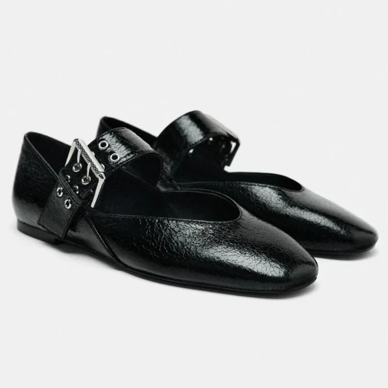 جديد إمرأة الفم طباعة فستان الباليه أحذية مسطحة ال...