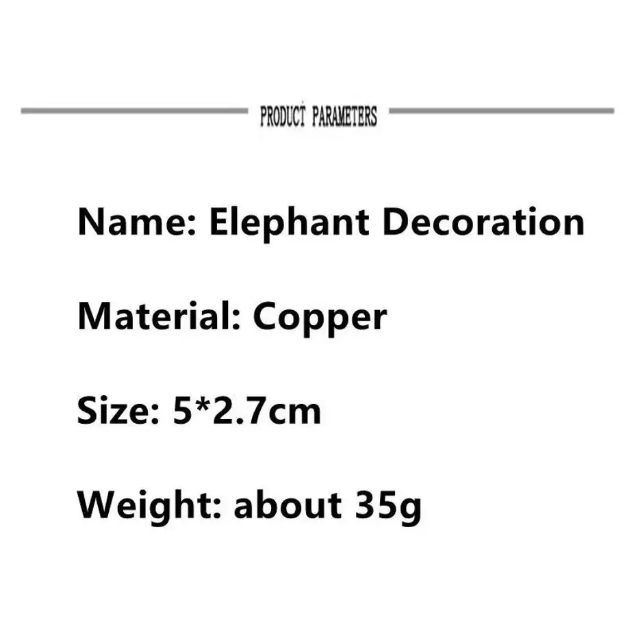 Brass Retro Pocket Elephant Auspicious, Middle-aged And Elderly Personalized Old Objects Tea Pets Decorative Desktop Ornaments