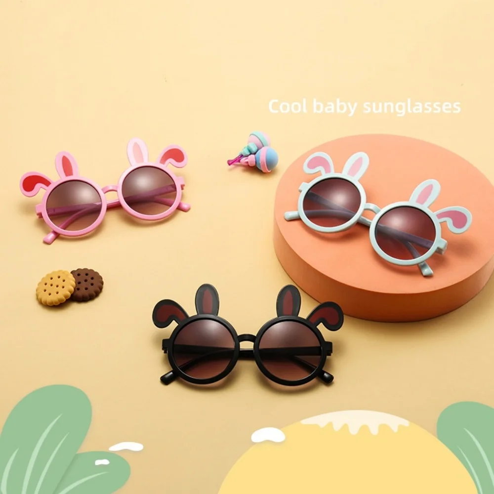 Mädchen Jungen Cartoon-Sonnenbrille Modische Hasenohren Kinder-Sonnenbrille Baby-Brille Outdoor UV400-Schutz Reisebrille – Detail 2