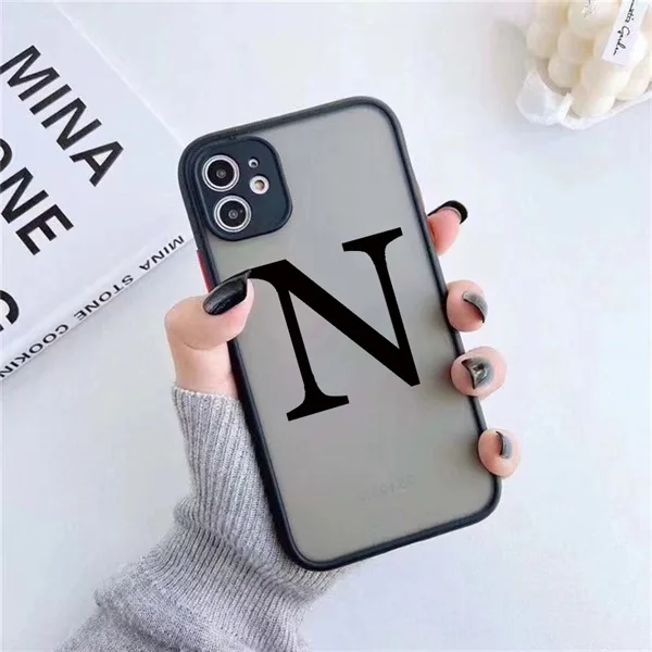 Sleek Black Phone Case with Camera Protection - Matte Hard PC Cover
