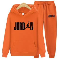 Hoodie+Pants Men Suits Brand Letter Print Fashion Sets Casual Pullover Tracksuit 2 Piece Hoodies Sweatshirts + Sweatpants Set