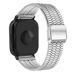 Premium Metal Stainless Steel Strap for Smartwatches - Elegant Watchband Bracelet (Silver)