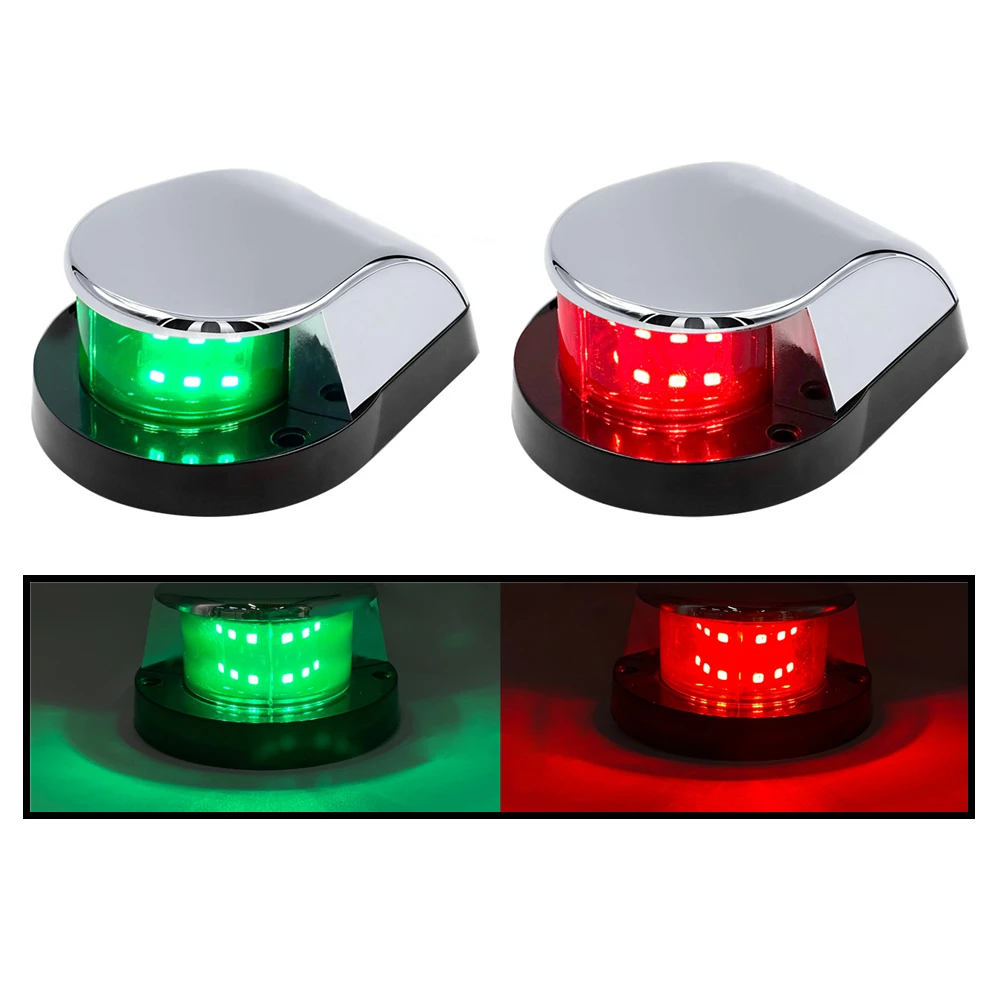 1SetRedGreenNavigationLightingBoatSignalLamp12VLEDRunning