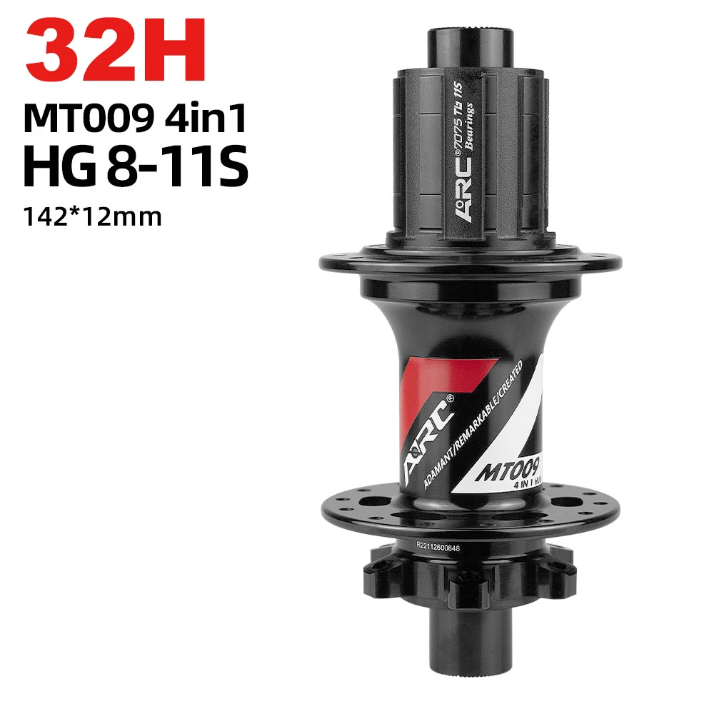 Enhanced Rear MTB Mountain Bike Hub with Multiple Hole Options and Versatile Freehub Compatibility