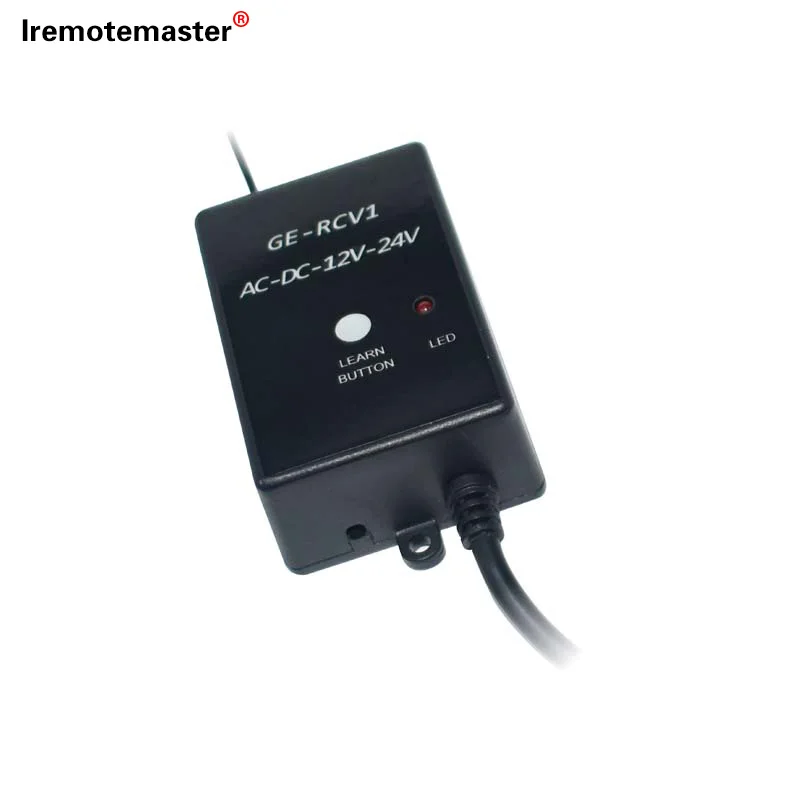 GE-RCV1 리시버 게이트 차고 문짝 원격 롤링 코드 및 고정 코드 외부 수신기용, 433.92MHz DC AC 12V 24V