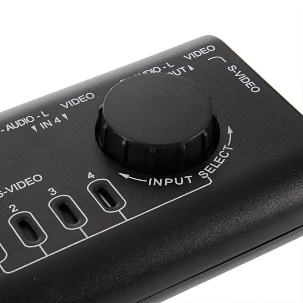 4 in 1 Out AV RCA Switch Box AV Audio Video Signal Switcher Splitter 4 Way Selector with RCA Cable For Television DVD VCD TV