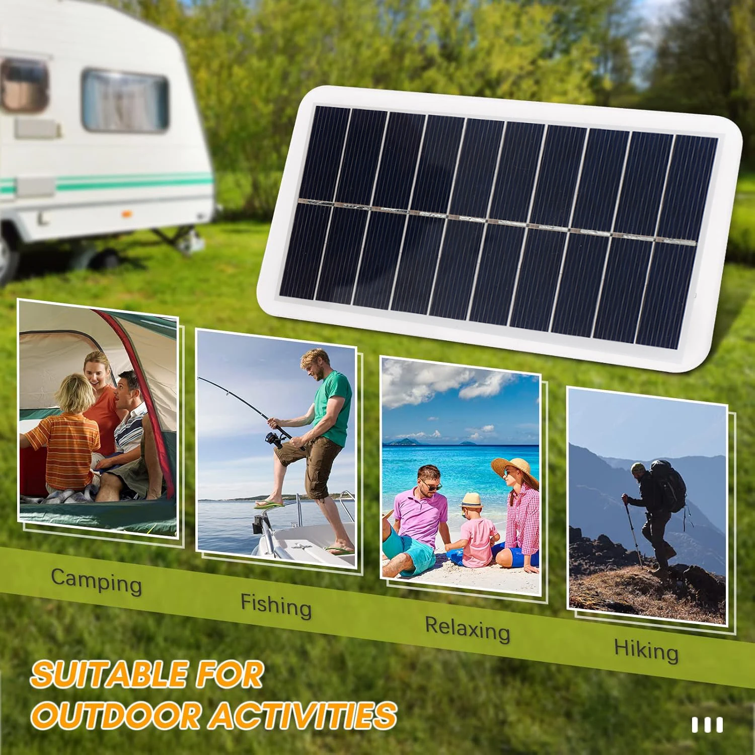 Rechargeable LED Light Bulb, Battery Powered, E27, Touch Dimming, With Remote Control, Solar Panel, Suitable For Outdoor Camping_voghion.com