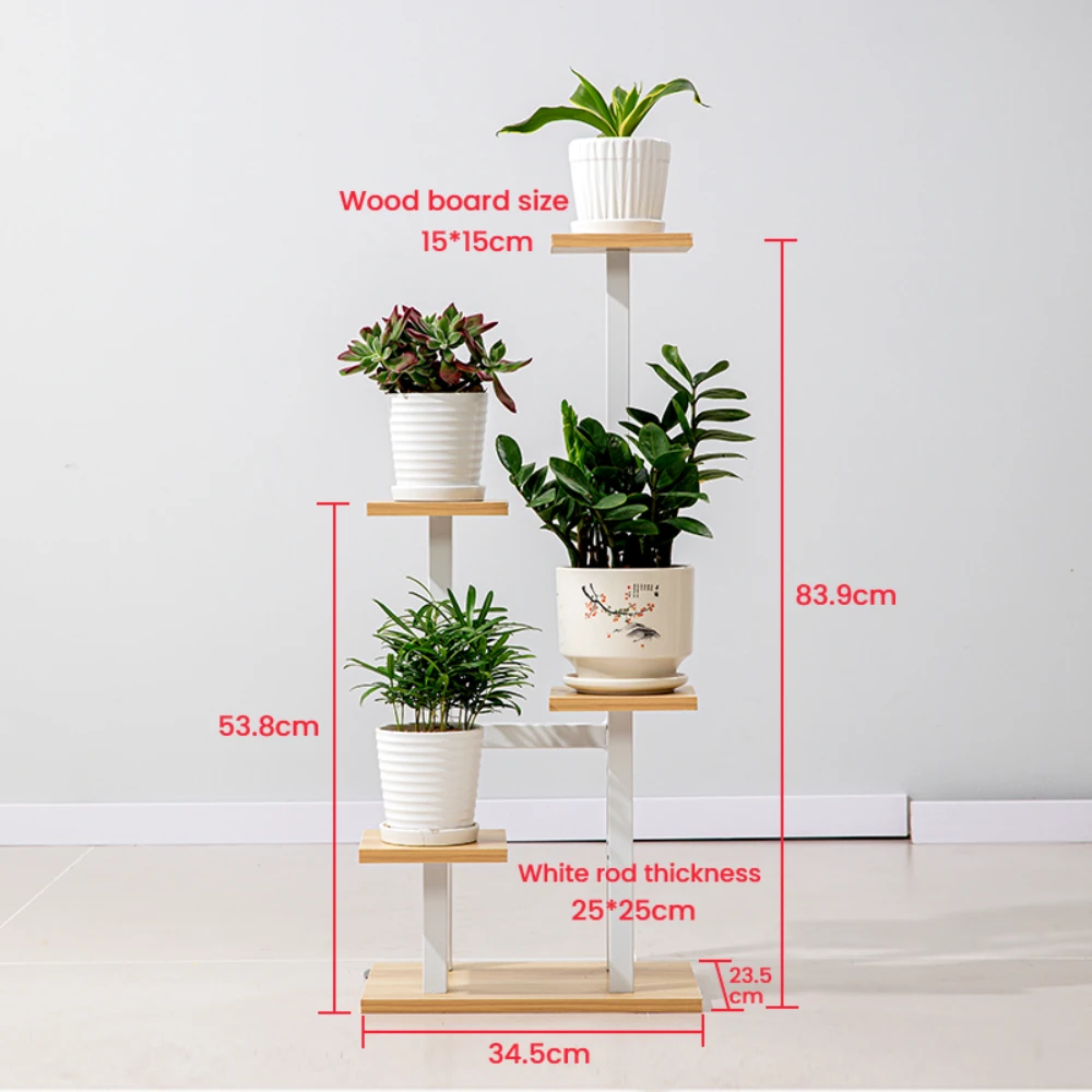 Plant Stand Household Plant Shelves Environment protection Flower Pot Holder Multi-storey Rack Shelves Indoor Stand