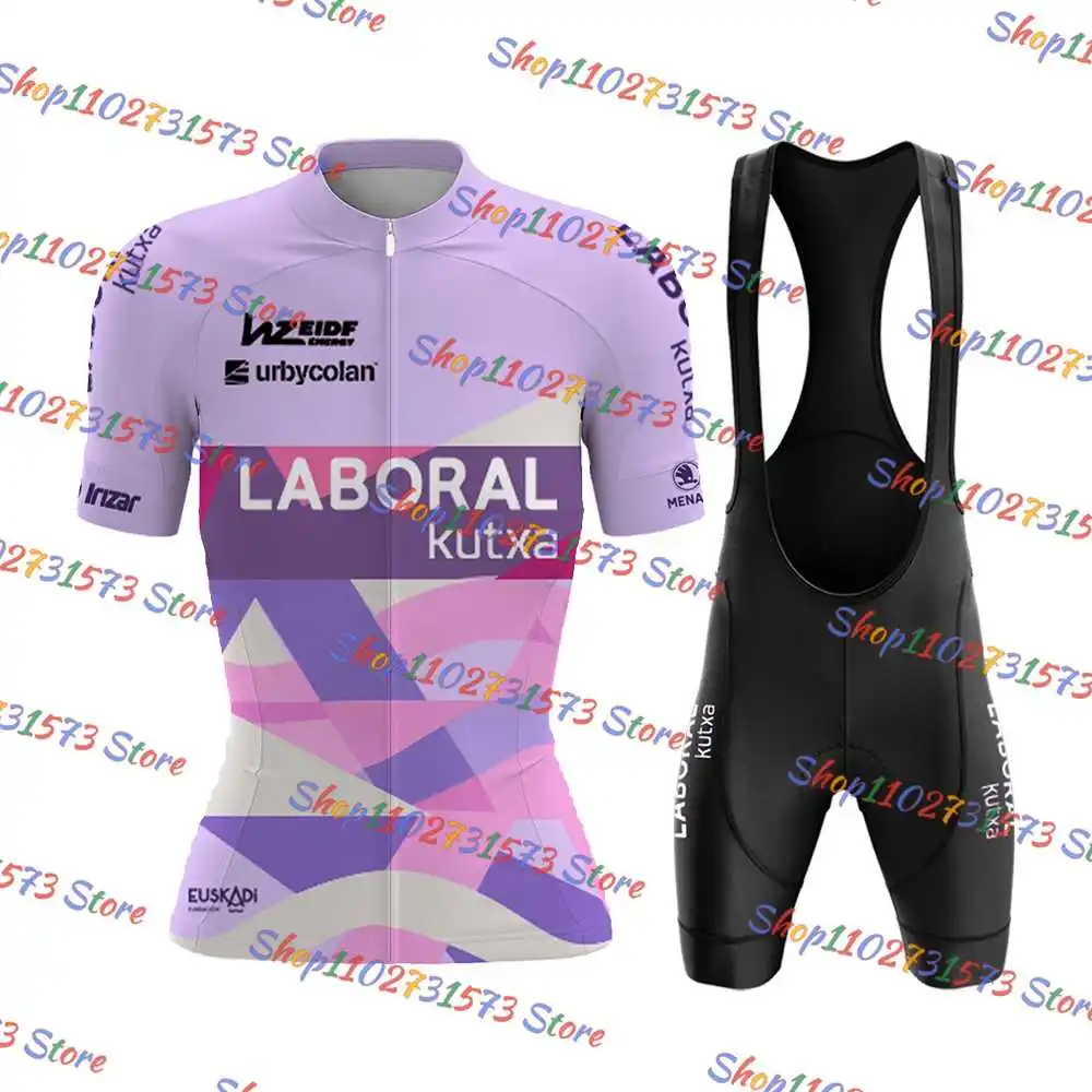 Laboral Kutxa Cycling Jersey Set Women MTB Bike Clothing Mens Quick Dry Bicycle Wear Clothes Short Maillot Culotte
