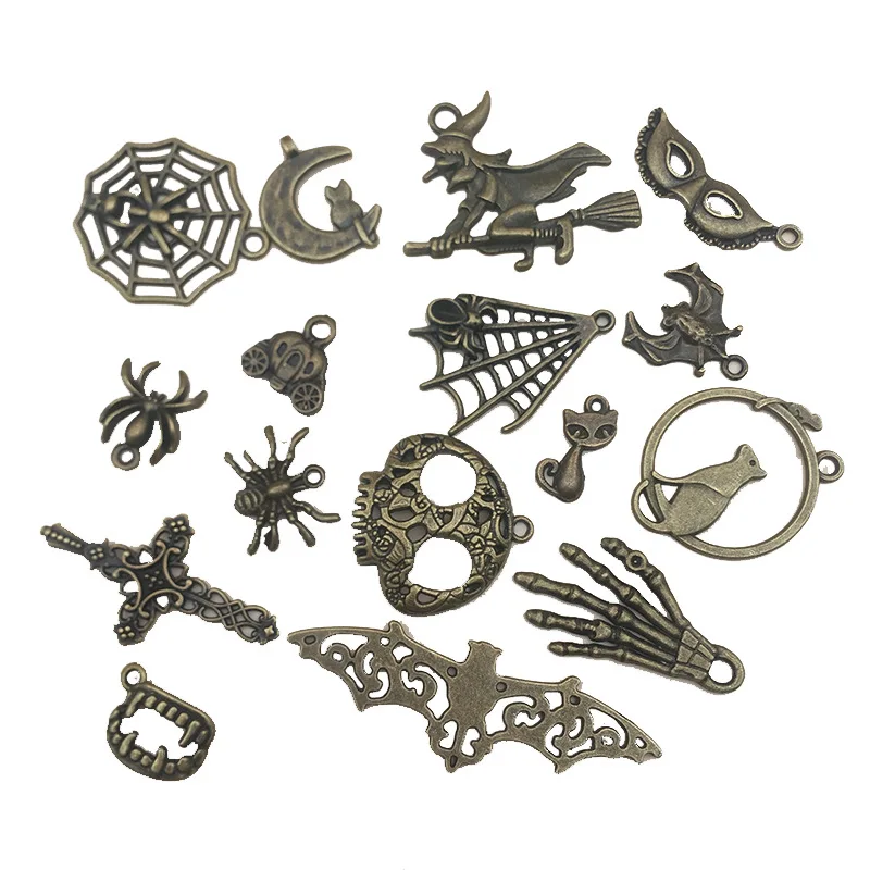 Halloween Charms Jewelry Making  Witch Jewelry Pendant Charm - 3pcs  58x48mm Antique - Aliexpress