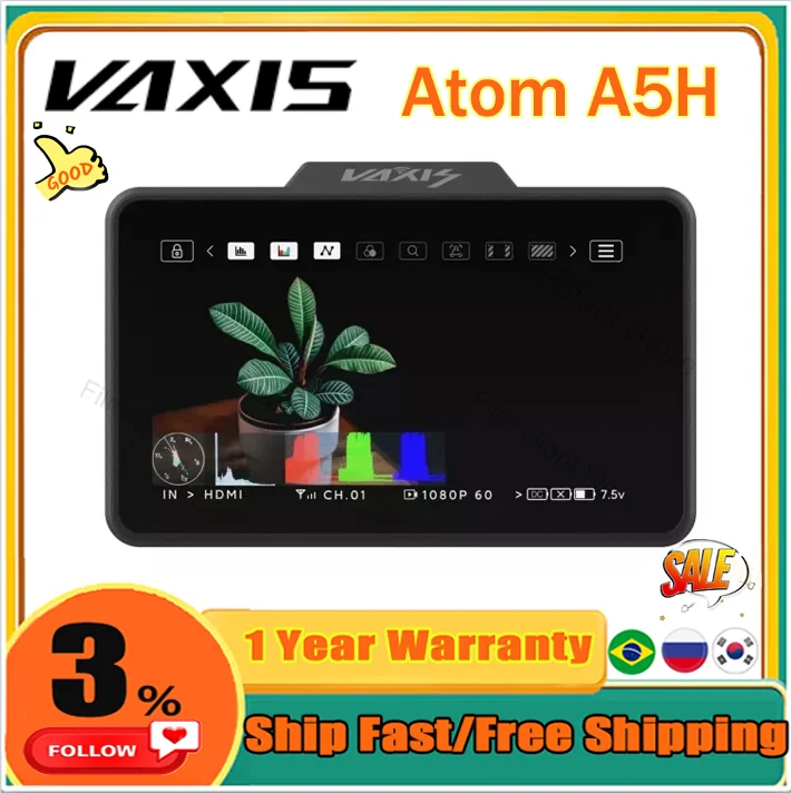 Vaxis Atom A5H Wireless Monitor Integrated Wireless Video Transimittter