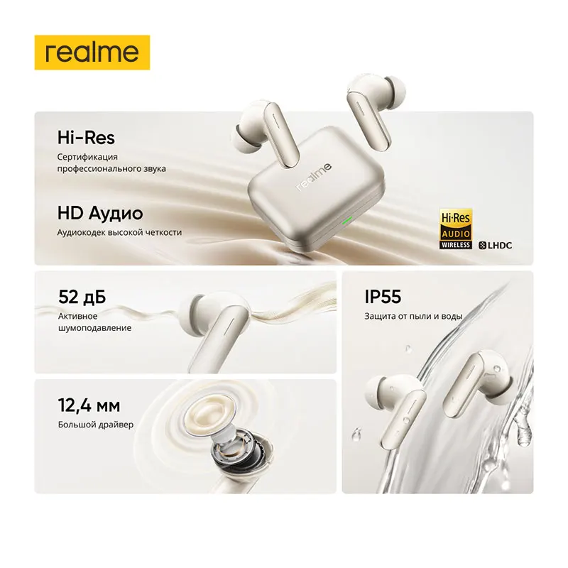 Global Version realme Buds Air 52dB Active Noise Cancelling True