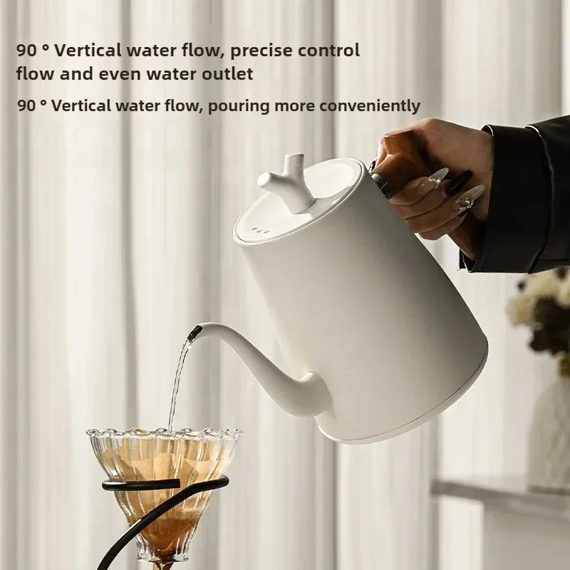 1000W Electric Gooseneck Kettle 1000ml 304 Stainless Steel Coffee Pot Intelligent Constant Temperature LED Display for CoffeeTea 4
