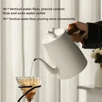 Bouilloire électrique à col de cygne 1000W, 1000ml, en acier inoxydable 304, avec affichage LED intelligent à température constante pour café et thé 4