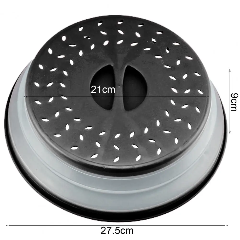 Microwave Splatter Cover Transparent Collapsible TPR Heat Insulation Guard Kitchen Tool