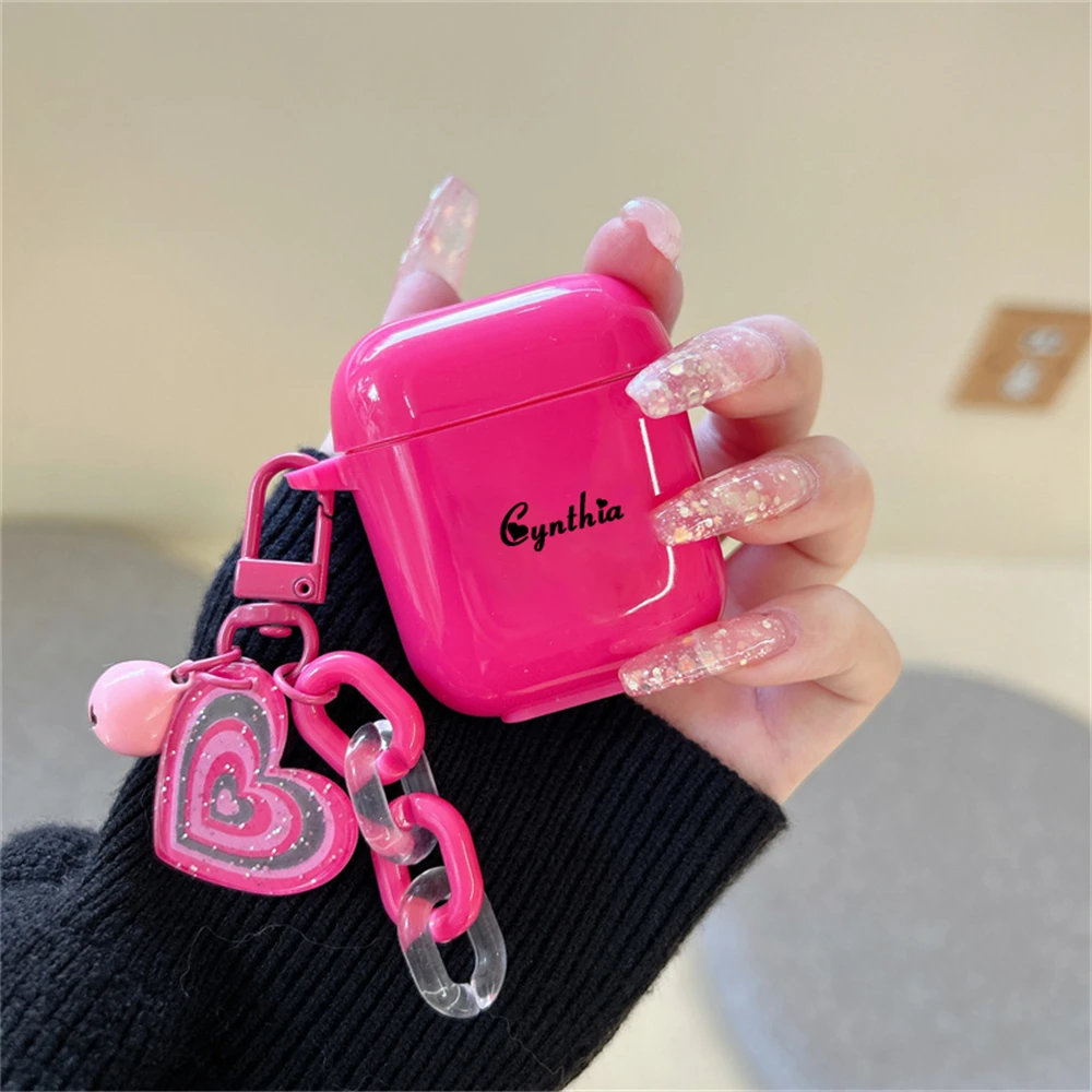Lettera Di Nome Personalizzata Personalizzata Di Lusso Con Custodia Per Auricolari Love Heart Per Airpods Pro2 Cover Protettiva Per Airpods 3 2 1 Pro