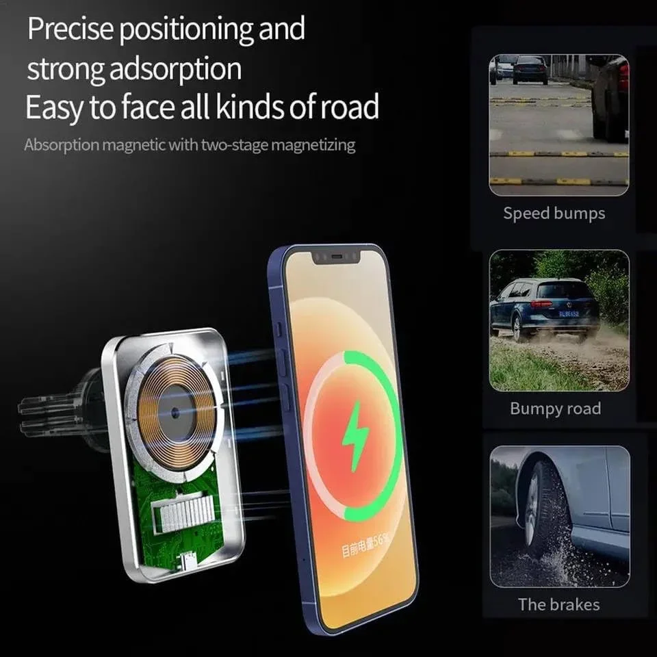 Wireless phone holder 30W Magnetic Car Phone Charger for iPhone15 14 13 12 Pro Xiaomi Samsung Magnet Air Vent Clip Mount