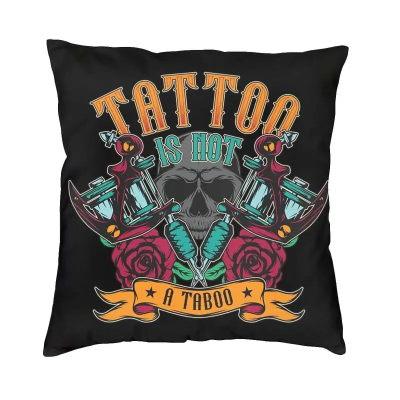 Tattoo Machine And Skull Modern Throw Pillow Cover Living Room Decoration Tattoo Non È Una Federa Per Cuscino Taboo