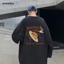 

Wetailor New Mens Oversized Korean Harajuku Sweatshirts Men and Women Streetwear Brand Sweatshirts Summer Streetwear Hip Hop