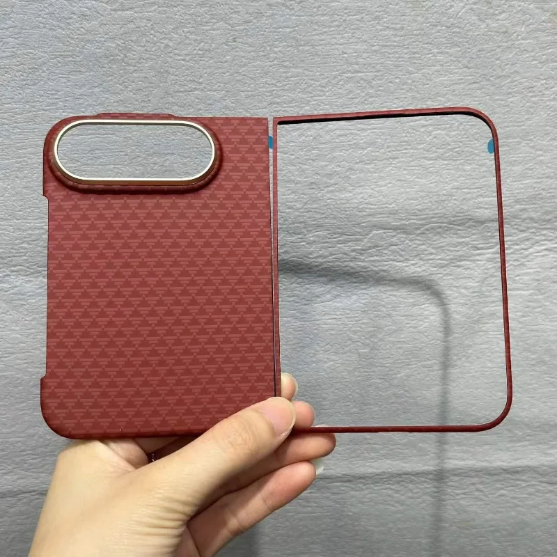 Premium Carbon Fiber Texture Magnetic Phone Case with Shockproof Metal Lens Protector