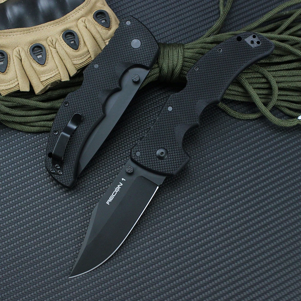 Cold New Outdoor Tanto Folding Knife RECON 1 AUS10A Steel Blade Military Tactical Survival Quick Hunting Large Knives EDC Tools 3