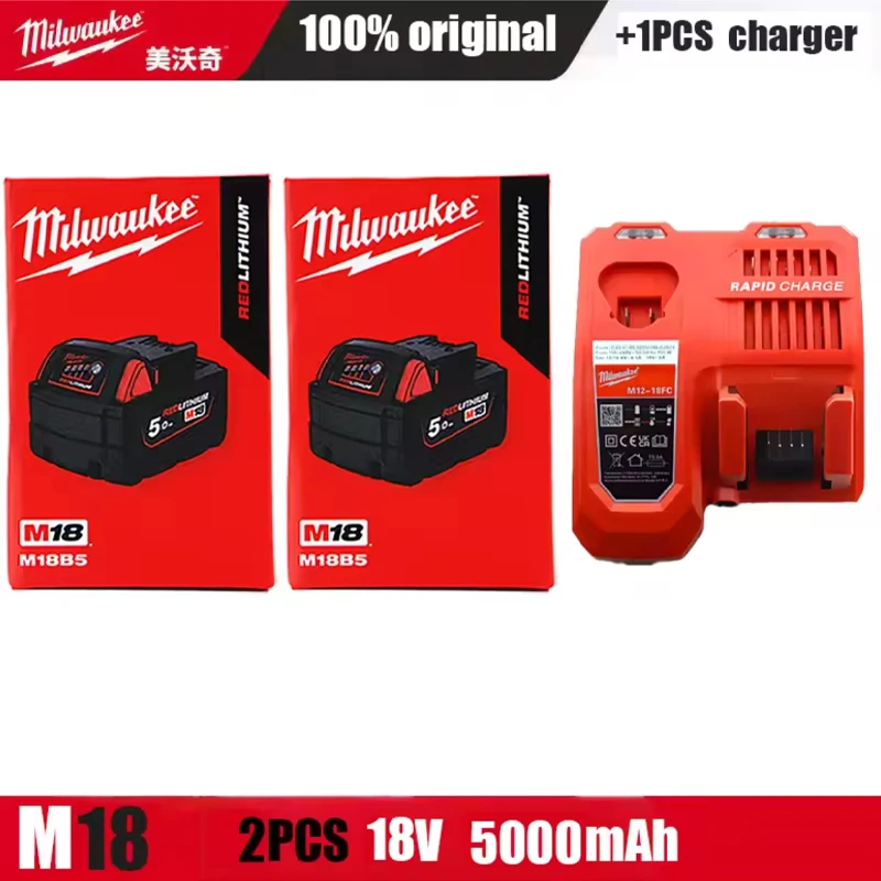 18V 6.0Ah M18 Lithium Battery For Milwaukee M18 Series Tools 48-11-1860 48-11-18