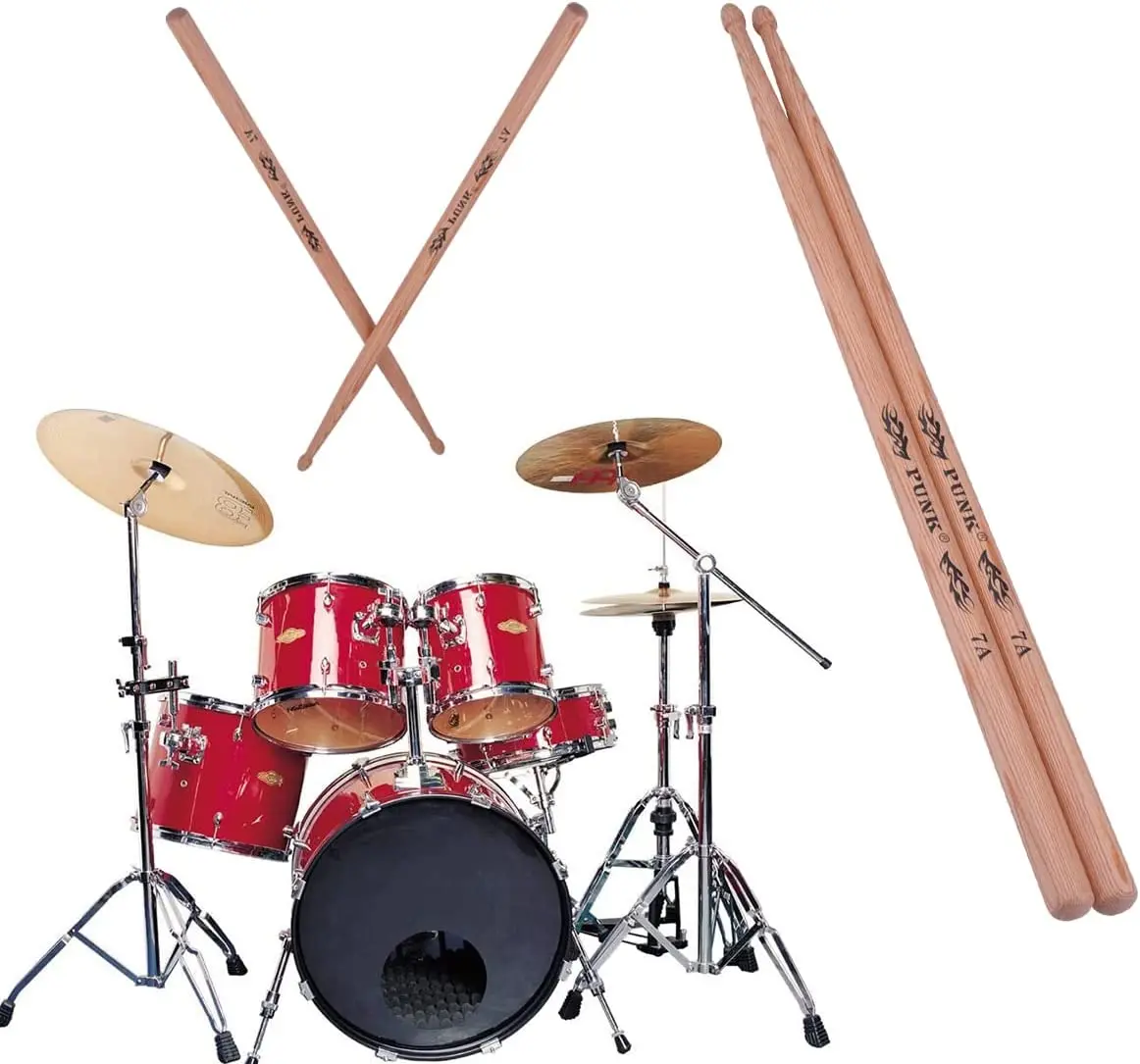 7A Drum Stick Hickory Iron Pear Wood Material High-strength Beat-resistant Sound Pure Thick Jazz Drum Set Snare etc