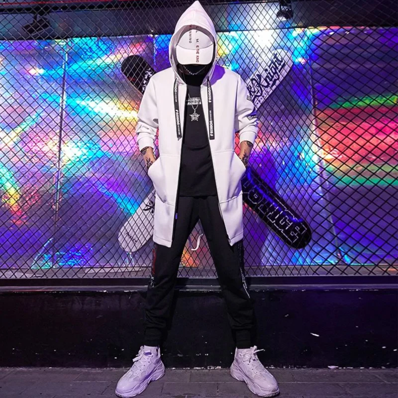 Newest Fashion Design Autumn Mens Trench Coat Streetwear Windbreaker Men Business Casual Loose Long Overcoat Vintage Jackets Out