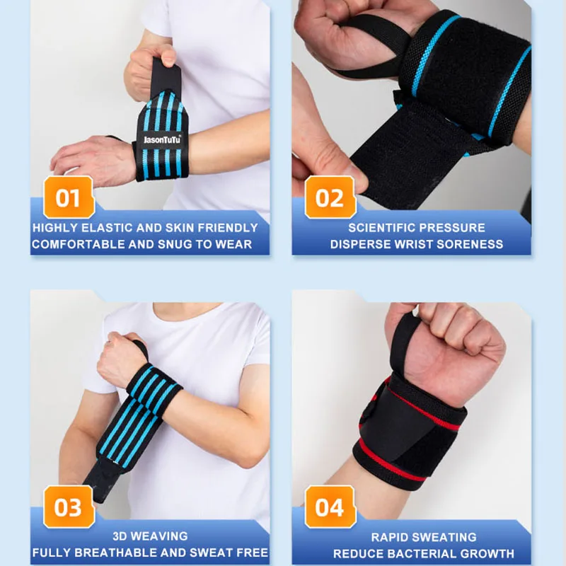 Exercise Pressure Strap Elastic Wrist Wrist Pressure Weight Lifting Sports Bandage Wrap Guard against Sprain Men weightlifting straps 1PC
