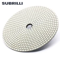 SUBRILLI 7" Diamond Polishing Pad 1pc/2pcs 180mm Diamond Grinding Wheel For Granite Marble Stone Wet Use White Buffing Disc
