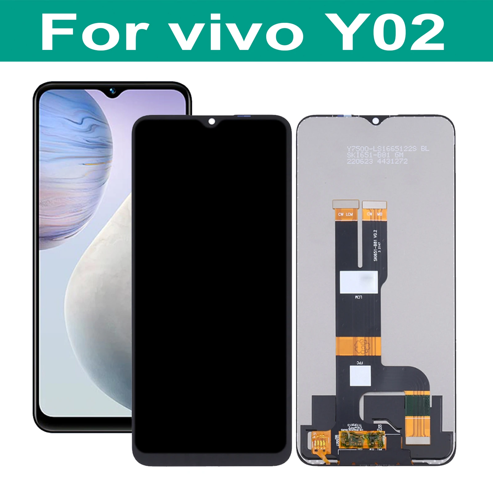 

Original For Vivo Y02 LCD Display Touch Screen Replacement Digitizer Assembly