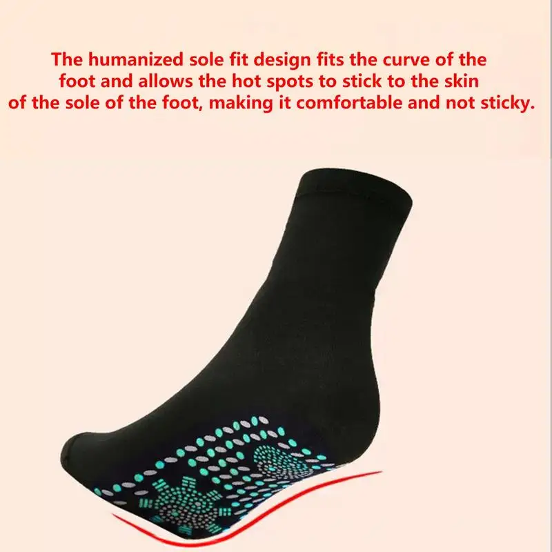 Self Heating Socks Magnetic Massage Socks Tour maline Outdoor Breathable Anti-Freezing Warm for Winter Cycling Ski Hiking